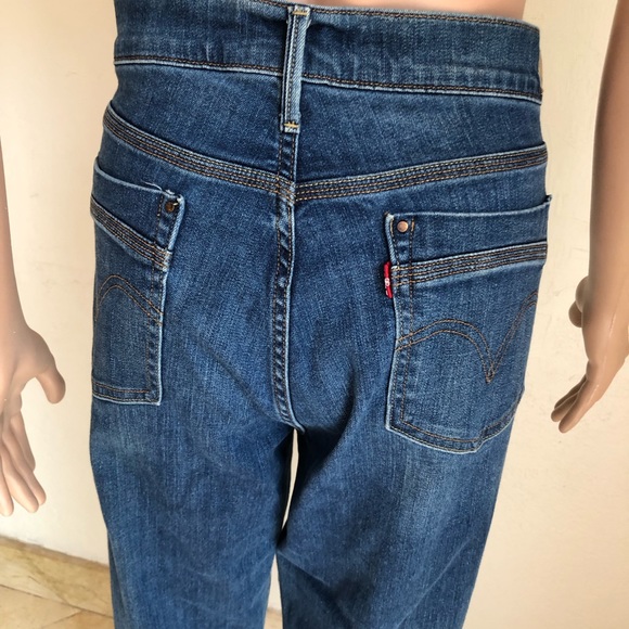 Levi’s Blue Capri Denim Jeans Pants Women’s Size 14 Foldable Bottoms Slim-Fit - Picture 5 of 16